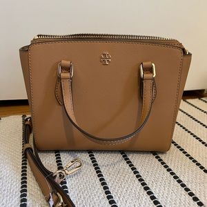 Tory Burch Emerson mini top zip tote + strap included